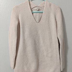 Loft pale pink v neck sweater